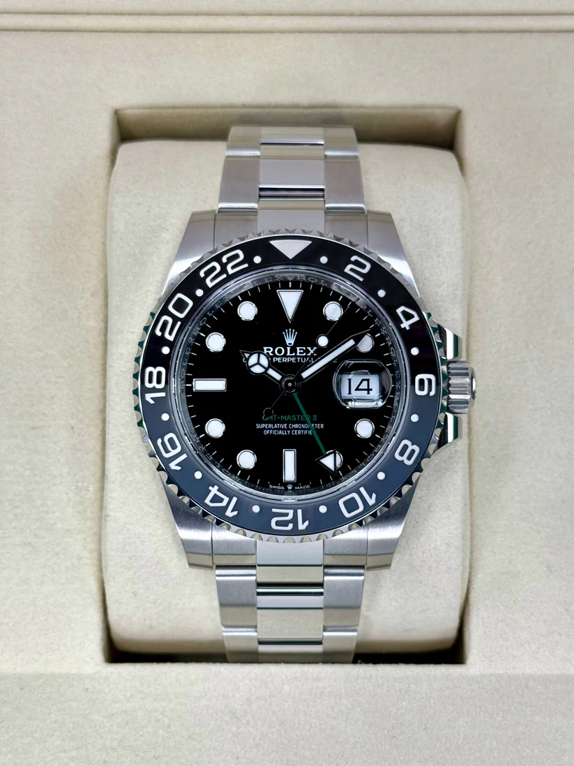 [Super Clone]RLX GMT-Master II Black Grey Bezel Oyster Bracelet 