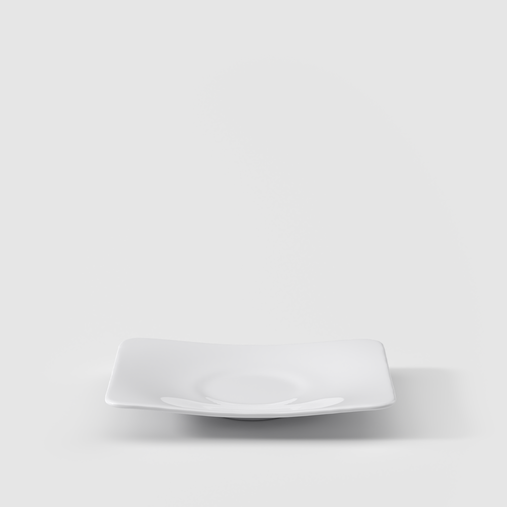 Modern Grace Espresso cup saucer - White, 5.6'', Premium Bone Porcelain