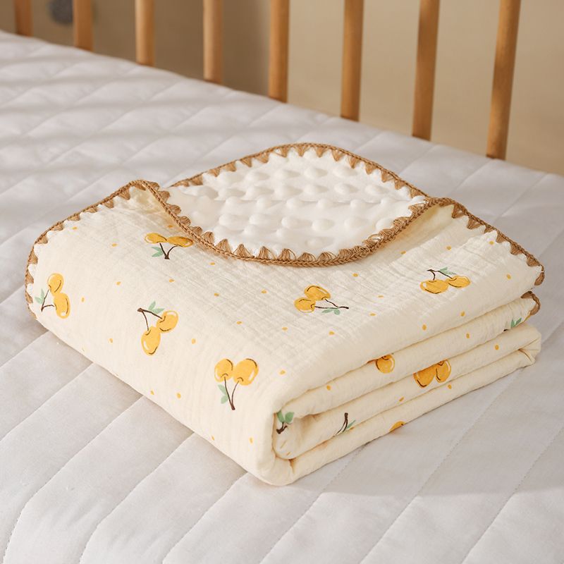 All Season 3D Doudou Fleece Newborn Blanket Double Layer Crinkle Gauze Multi-Use Swaddle Receiving Europe Style 300tc