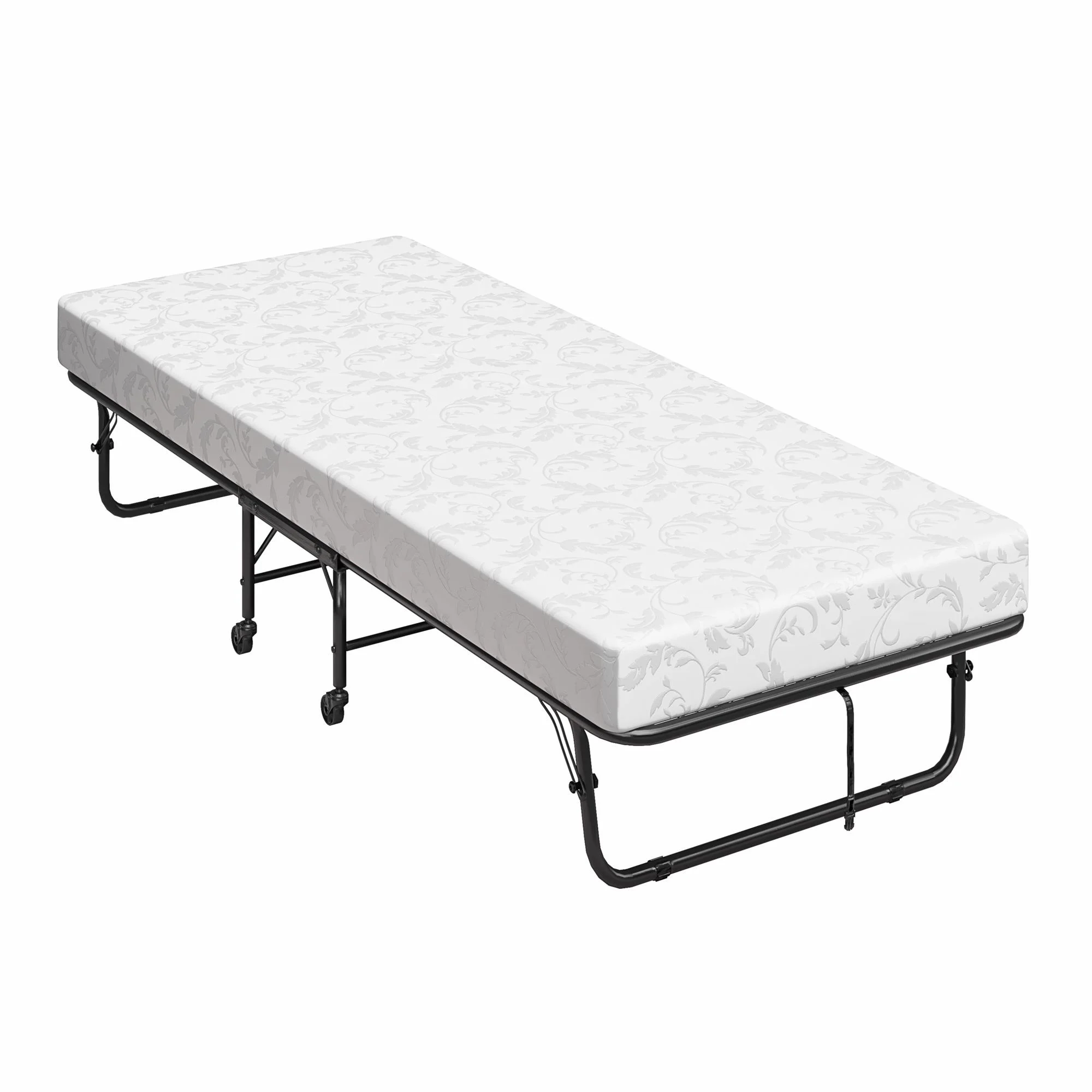 Folding Rollaway Guest Bed with 5" Mattress, Twin(5" Mattress) - Image 2