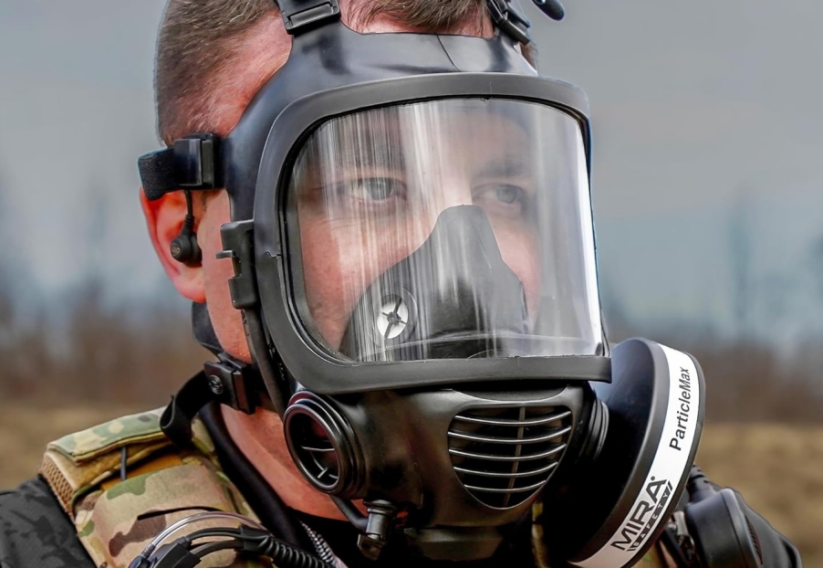 Masque à gaz intégral MIRA SAFETY CM-6M CBRN avec système d'hydratation