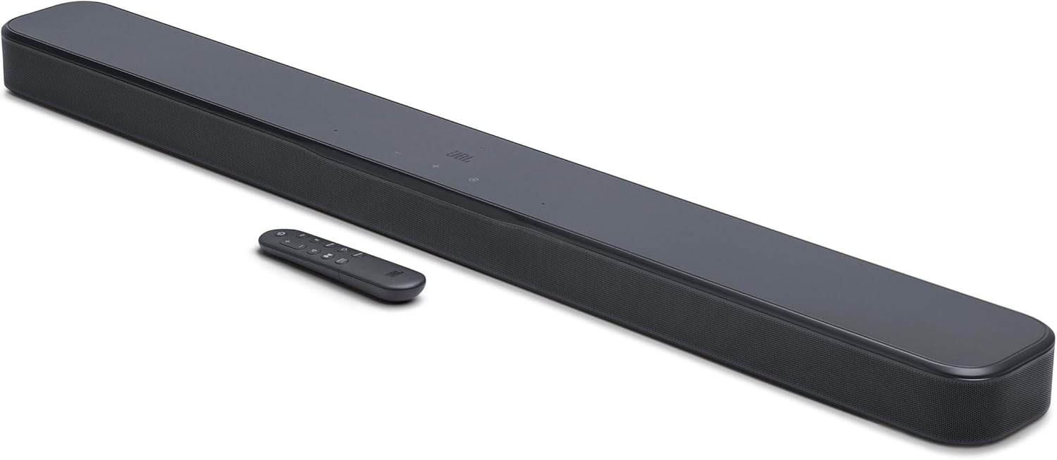 JBL Bar 300MK2-5.0 Channel All-in-one soundbar with Dolby Atmos  MultiBeam 3.0 & PureVoice 2.0  Easy Sound Calibration  JBL ONE App and Works with Voice Assistant-Enabled Speakers (Black)