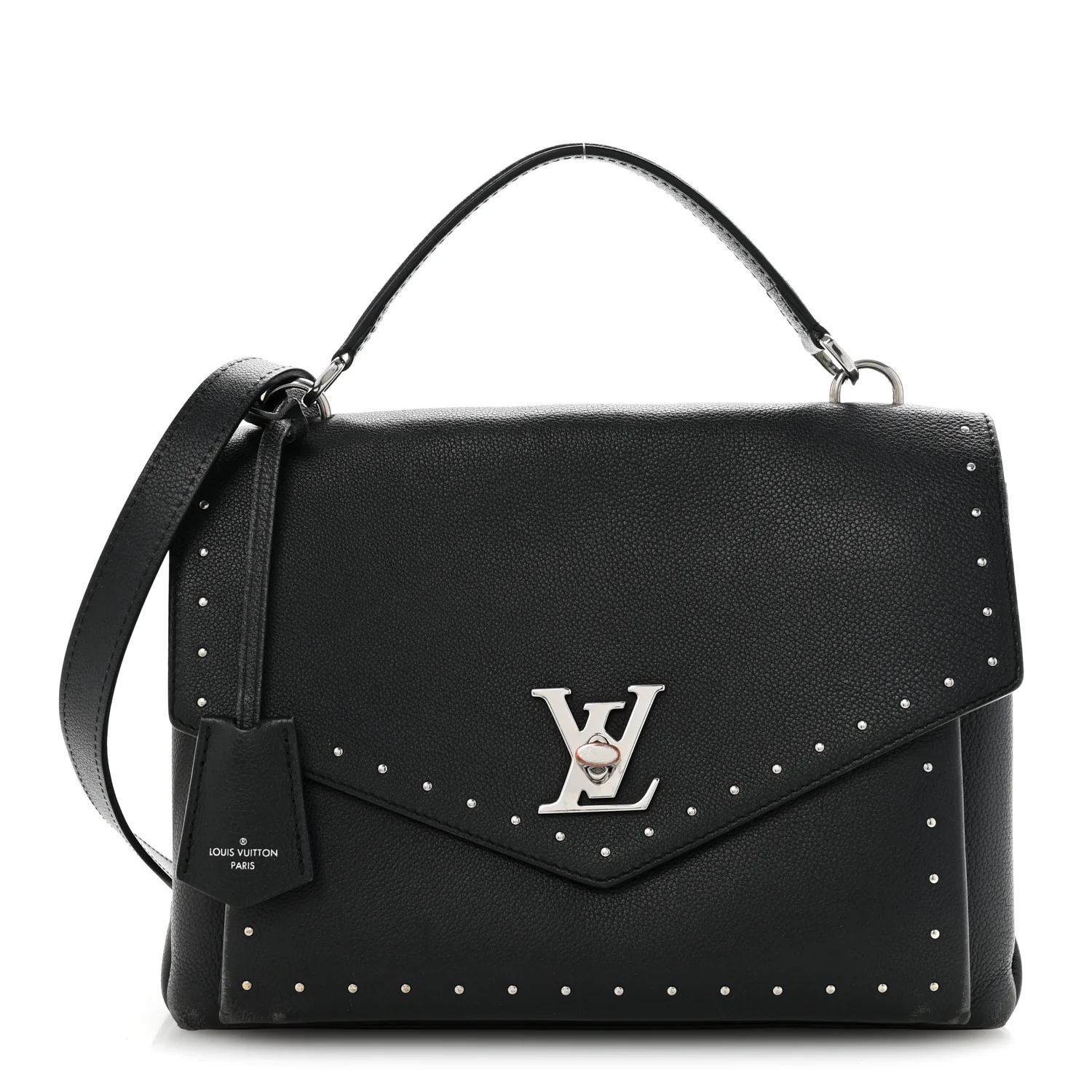 Soft Calfskin My Lockme Studs Black