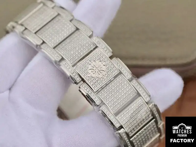 Patek Philippe Ladies Twenty-4 4908 / 101G-001 Silver Diamond Dial