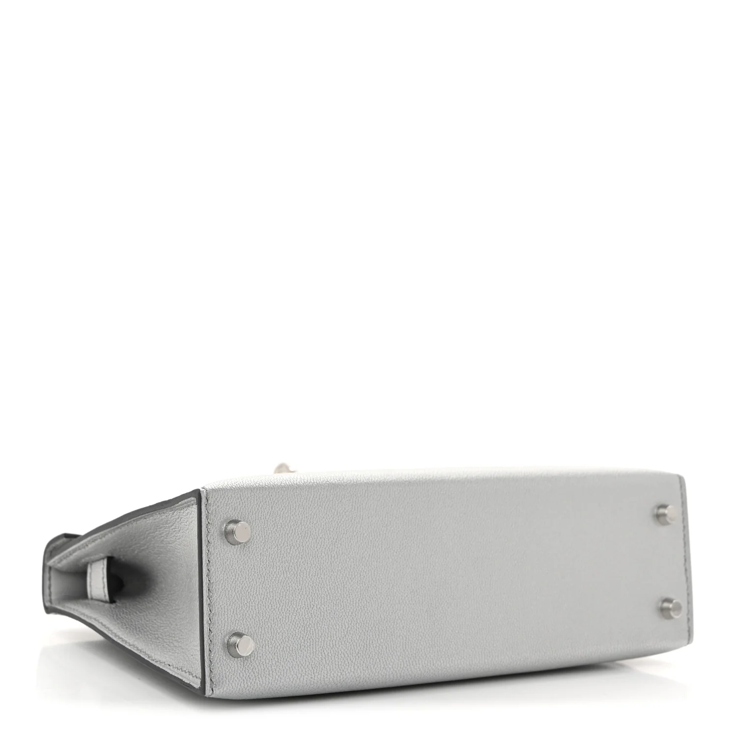 Metallic Chevre Chamkilight Mini Kelly Sellier 20 Argent