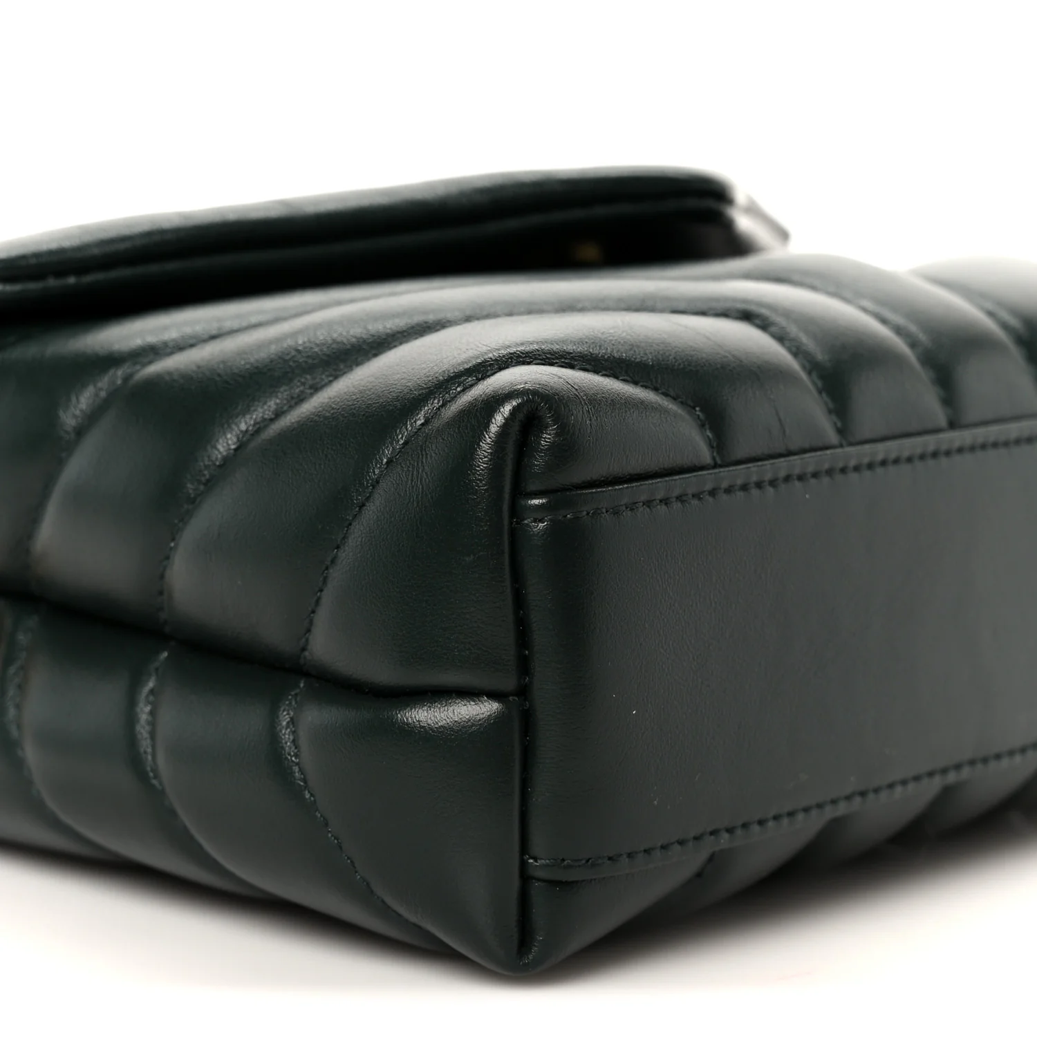 Calfskin Y Quilted Monogram Toy Loulou Crossbody Bag Deep Green