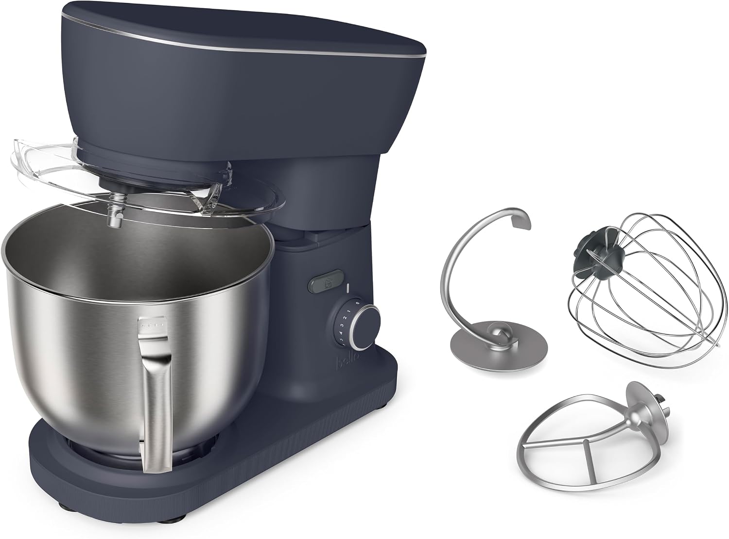 bella 3.5 Qt Hand & Stand Mixer, 2 in 1 Electric Mixer with Bowl, Plum