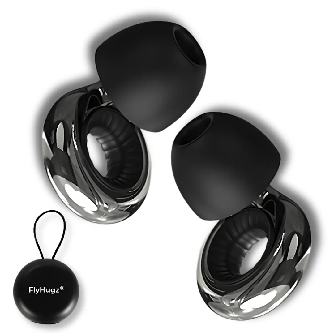 FlyHugz® Noise Reducing Travel Earplugs 2.0