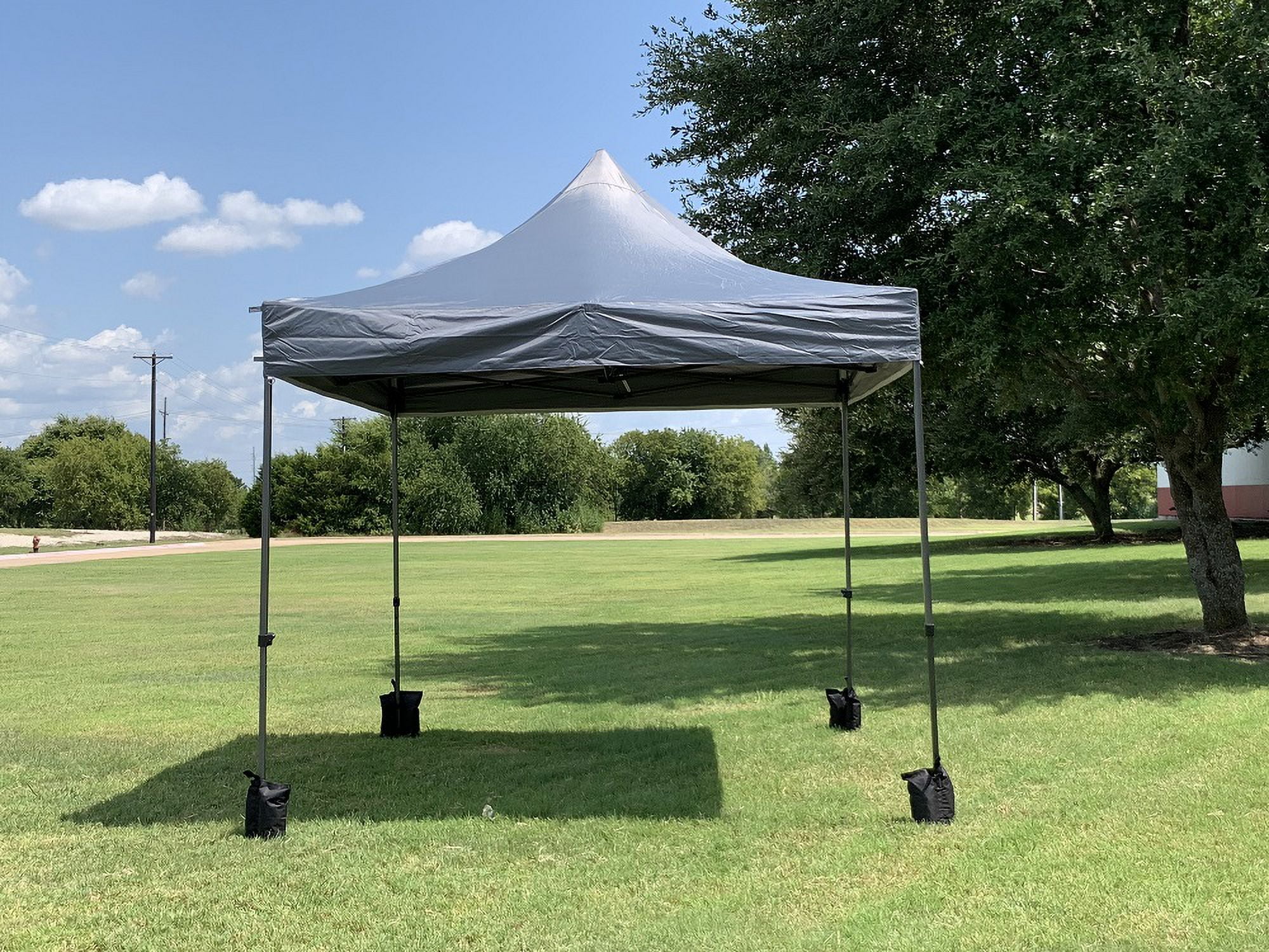 EZ Pop Up Canopy Tent Instant Shelter w Wheel Bag + 4 Sand Bags 10'x10' Navy Blue D Model(Navy Blue) Image 10