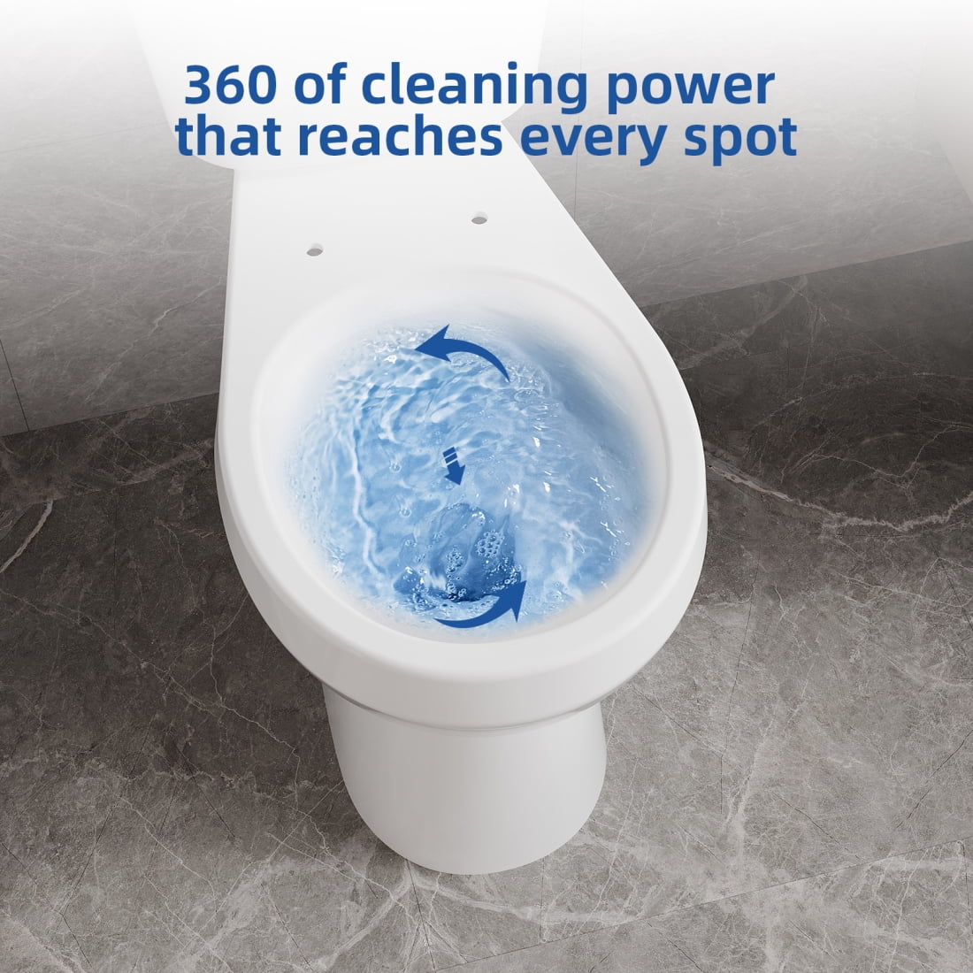 21" Toilet, Two-Piece Toilet, ADA Toilet with Dual Flush, Elongated Toilets for Bathrooms with Soft Close Seat, Universal Height with 1.28 Siphonic Flush Cotton White(21"High-Elongated/Top Switch) - Image 4