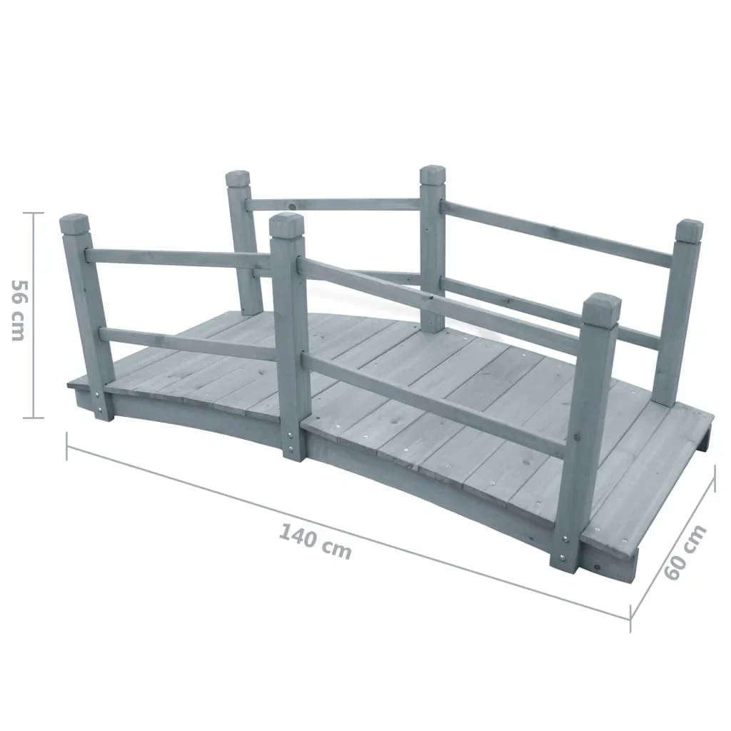 vidaXL Garden Bridge for Patio Pond Flower Bed Patio Decor Outdoor Garden Wood
