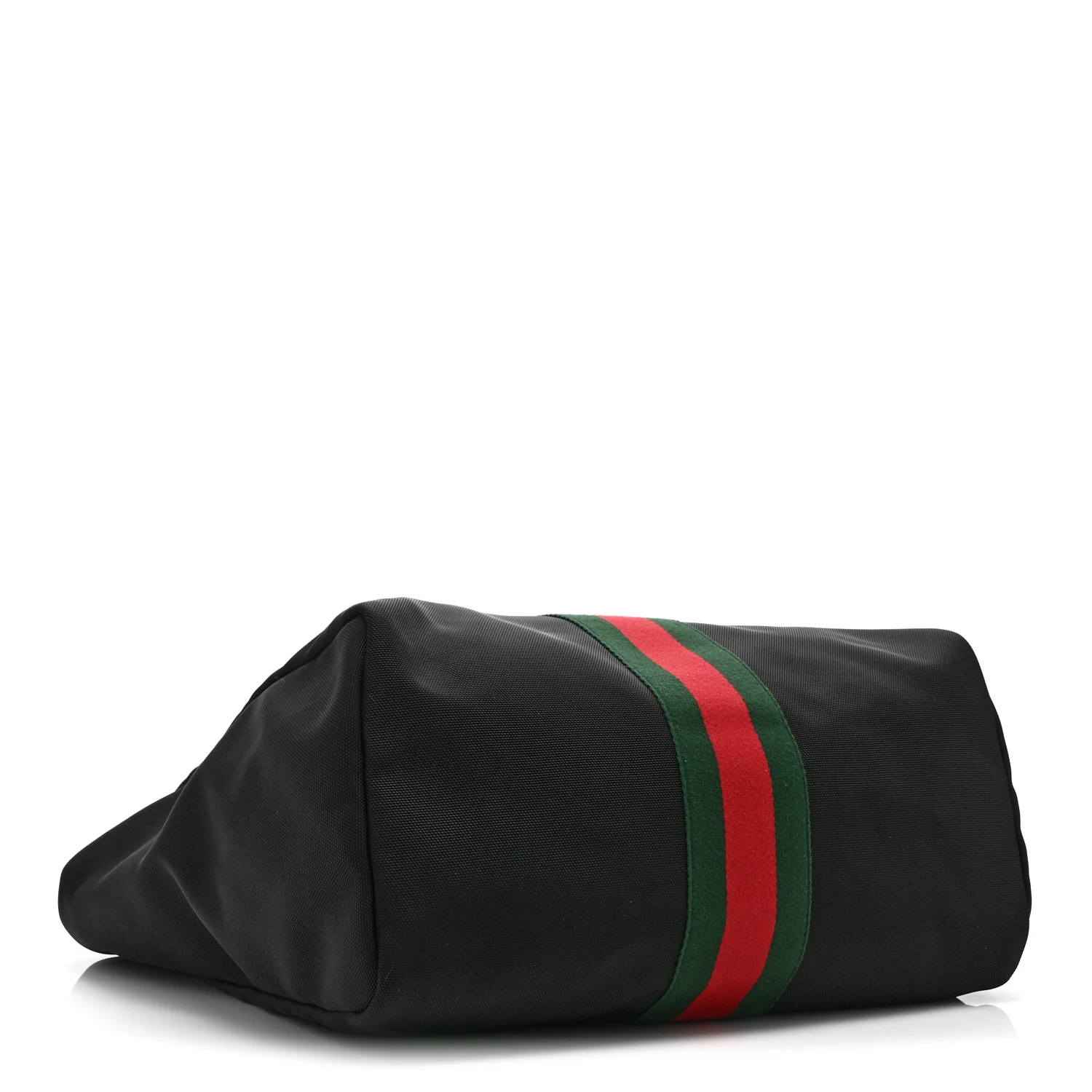 Techno Canvas Web Single Buckle Tote Black