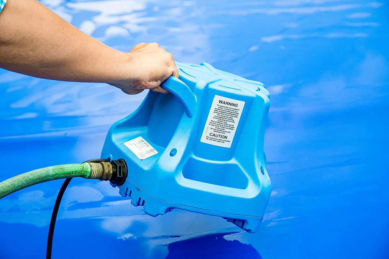 APCP 1700 115 Volt, 1/3 HP, 1745 GPH, Automatic, Submersible, Swimming Pool Cover Pump with 25 Ft Cord, Light Blue, 577301(Blue) Image 4