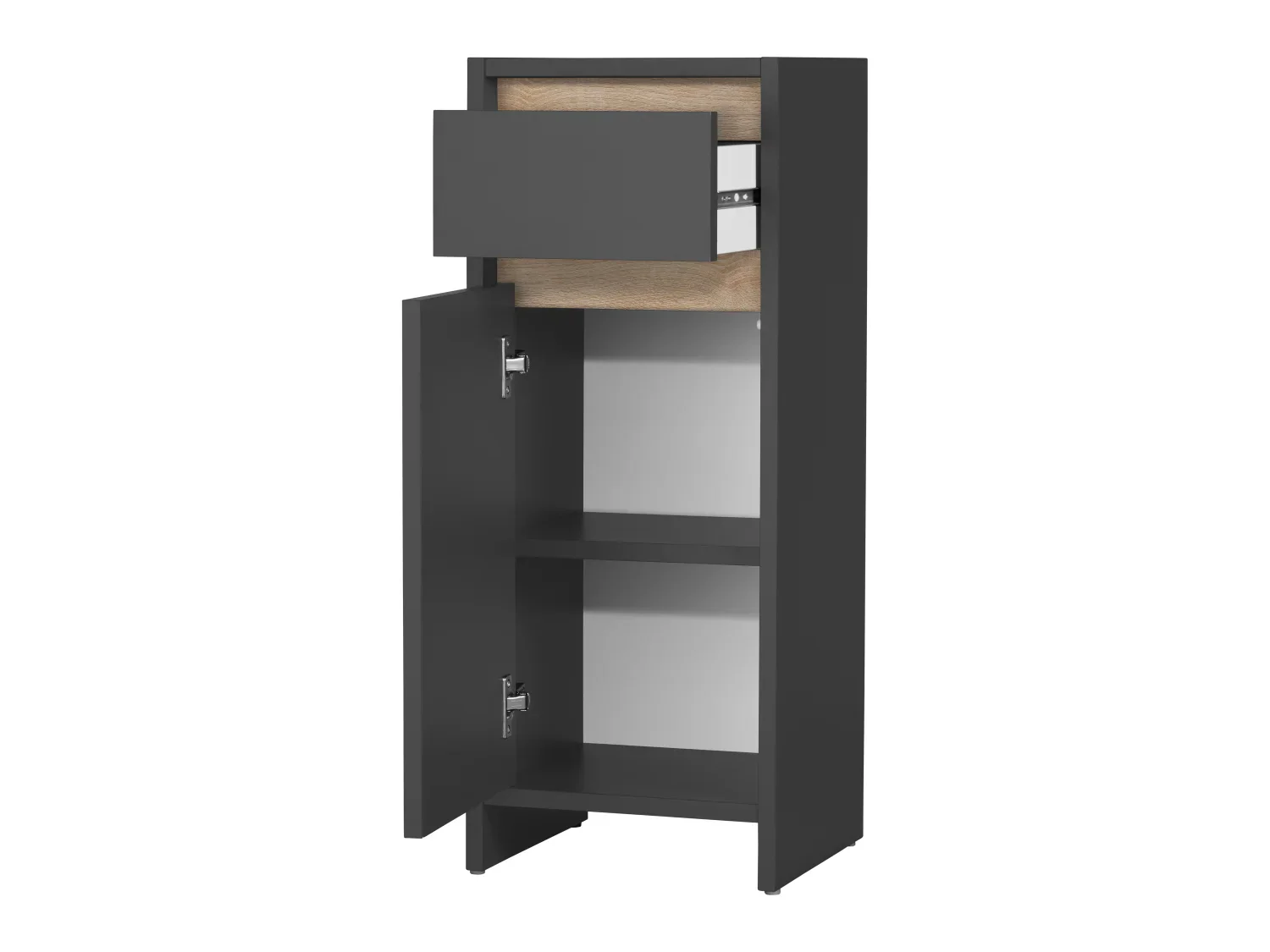 LIVARNO home Armoire latrale de salle de bains Oslo, 32 x 80 x 28 cm, noire