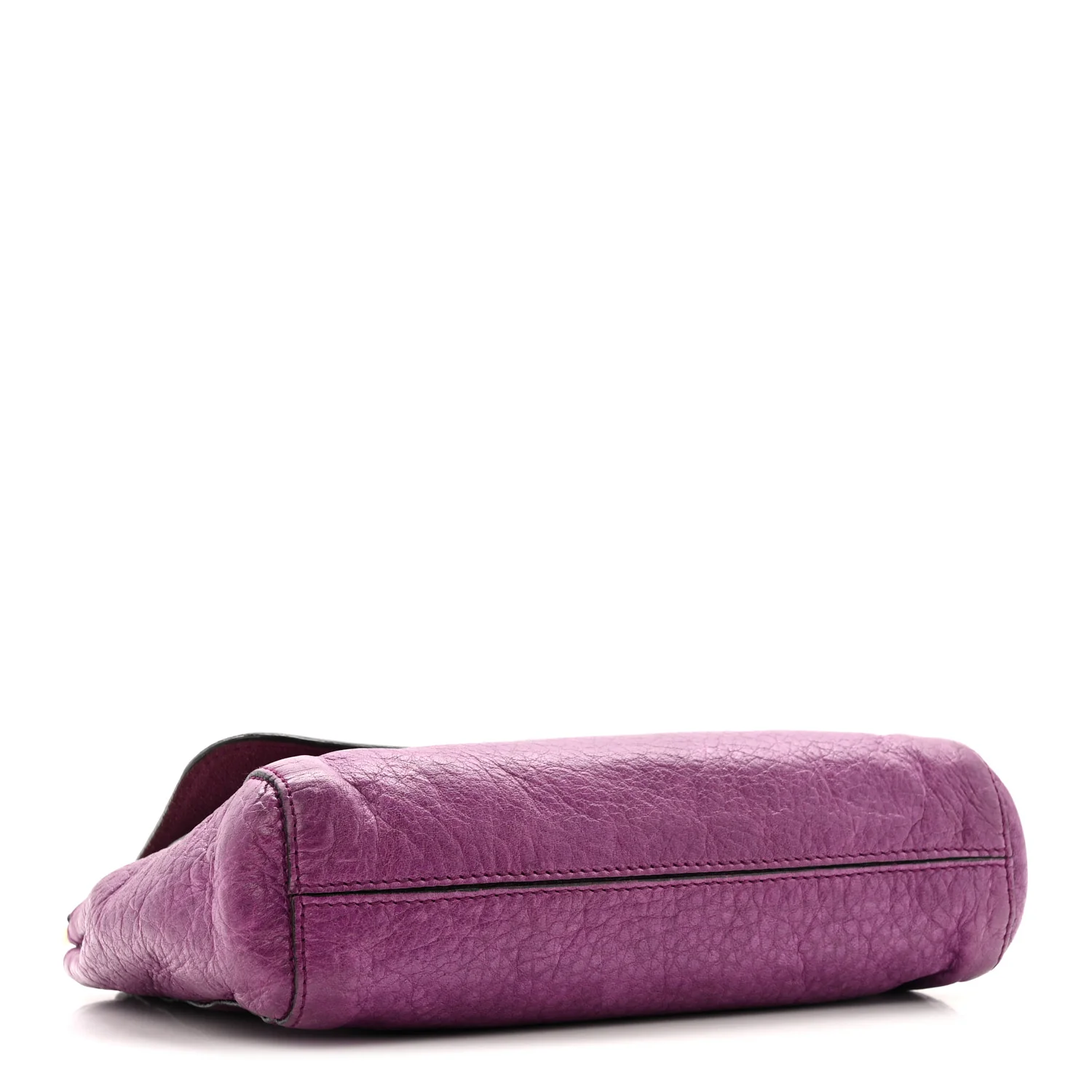 Heavy Grain Calfskin Small Margaret Crossbody Purple