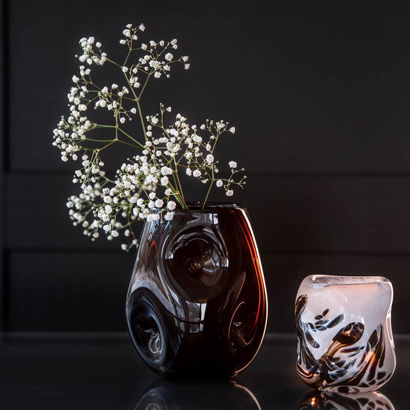 After Rain vase 20 cm brun