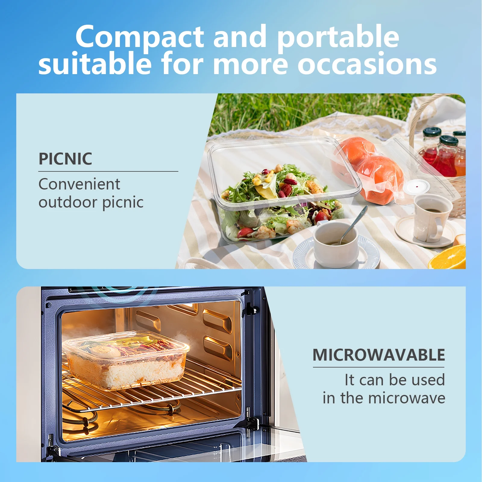 Vacuum Sealer for Food Storage Compact Vac Sealer Kit: Handheld Vacuum Sealer + 3 Containers + 30 Reusable Bags| Keep Food Fresh Anywhere(Sealer + 3 Containers+ 30 Reusable Bags) - Image 6
