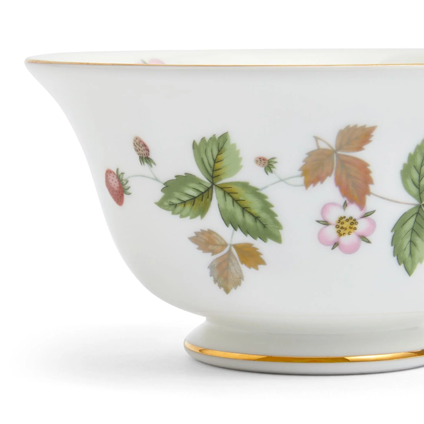 Wild Strawberry Gold Teacup & Saucer Peony