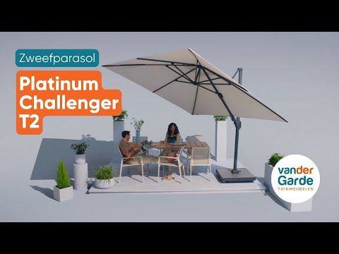 Platinum Challenger Premium T2 3,5x2,6m.-Champagne Teak+ voet+hoes