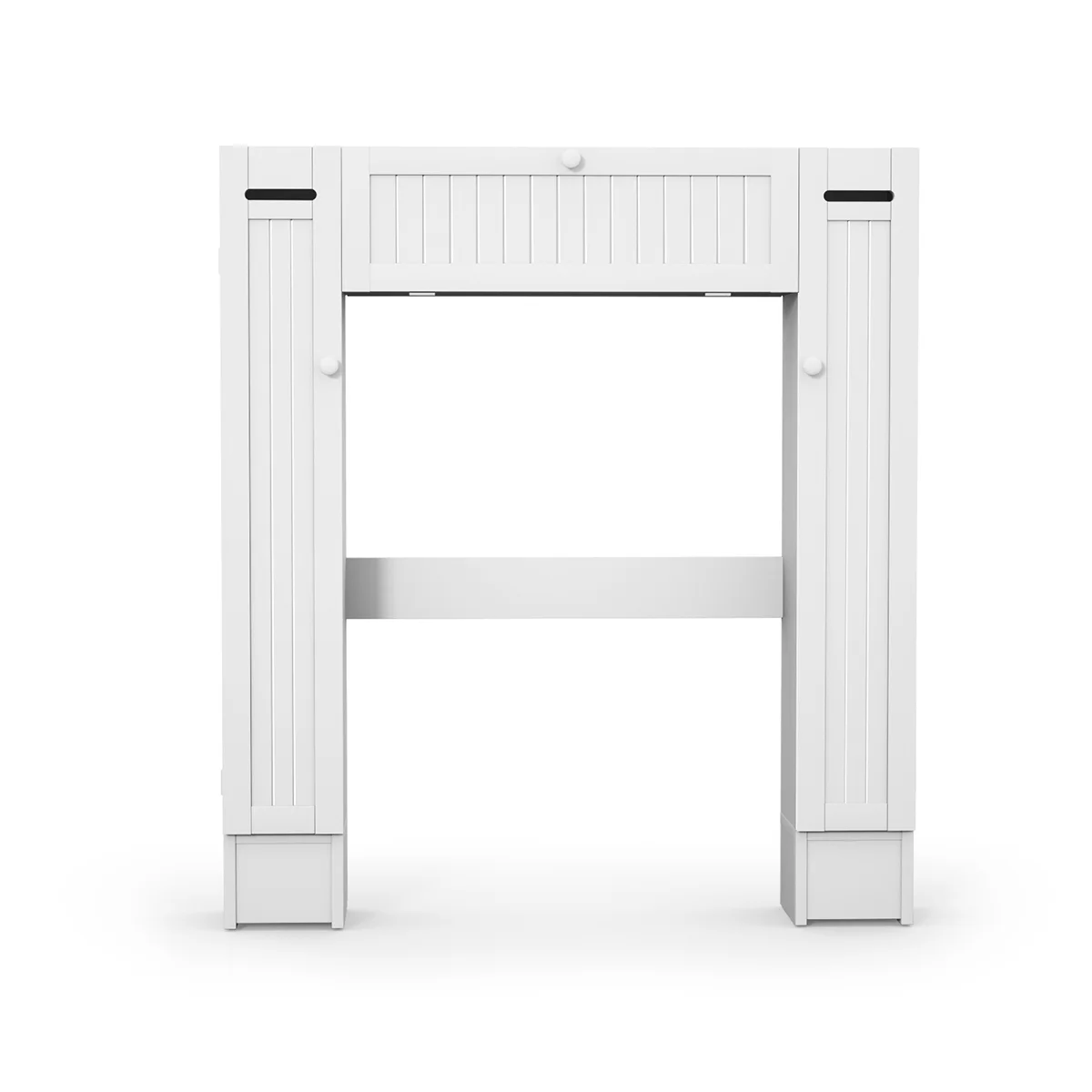 Wooden Cabinet Bathroom Spacesaver Over The Toilet Storage Cabinet w/ Drop Door White - Image 5