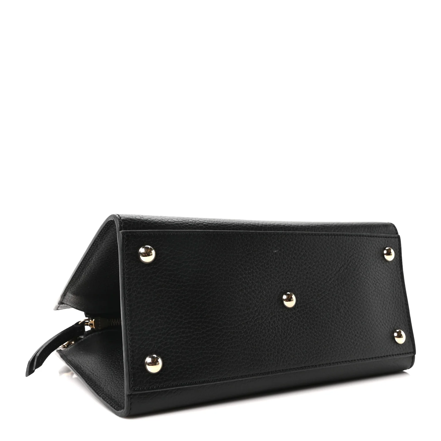 Dollar Calfskin Medium Soho Top Handle Satchel Black