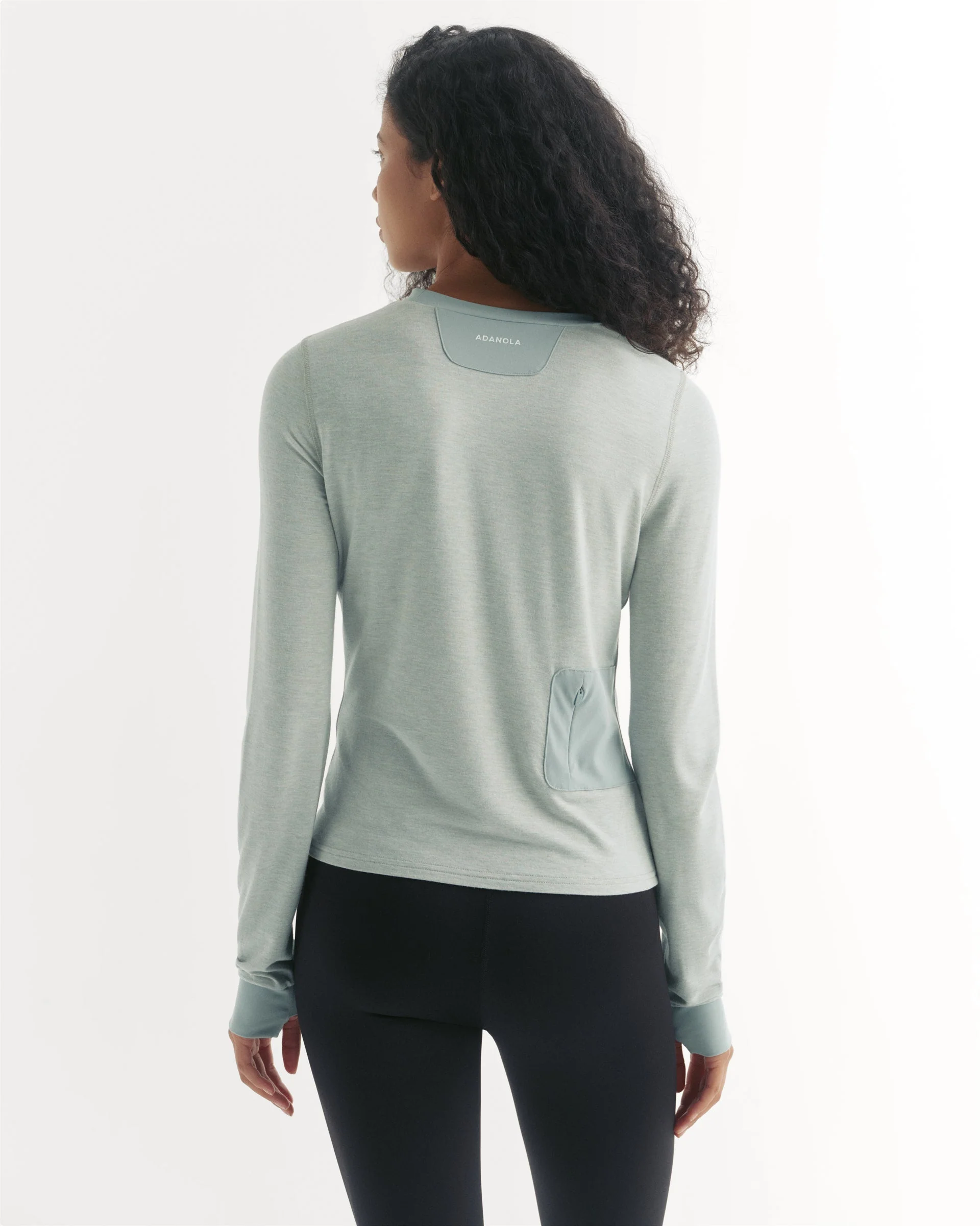 Modal Long Sleeve Technical Top - Cloud Blue