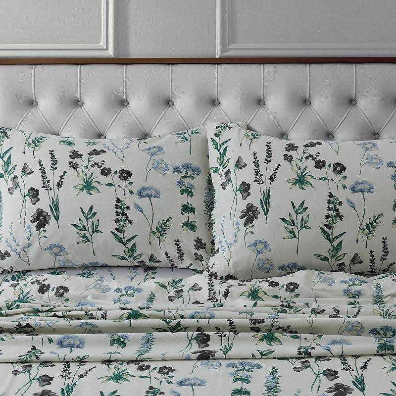 Tribeca Living Printed Flannel Extra Deep Pocket Sheet Set