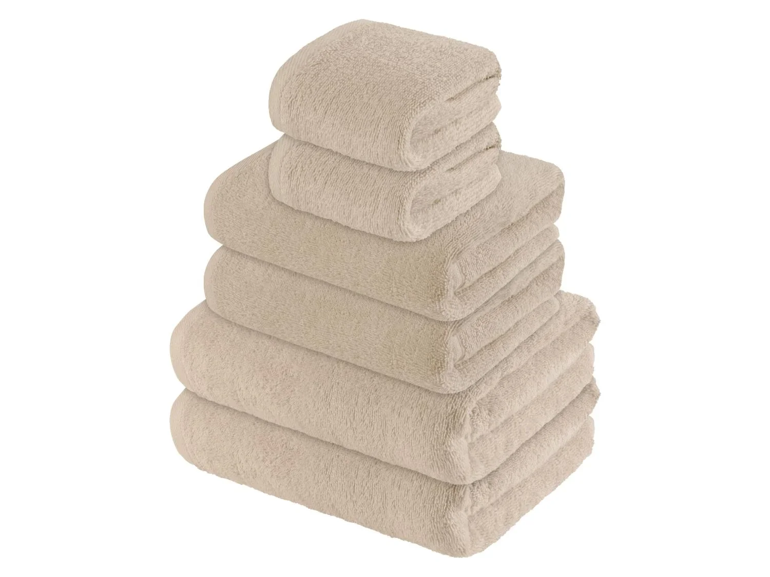 LIVARNO home Lot de 6 serviettes en ponge