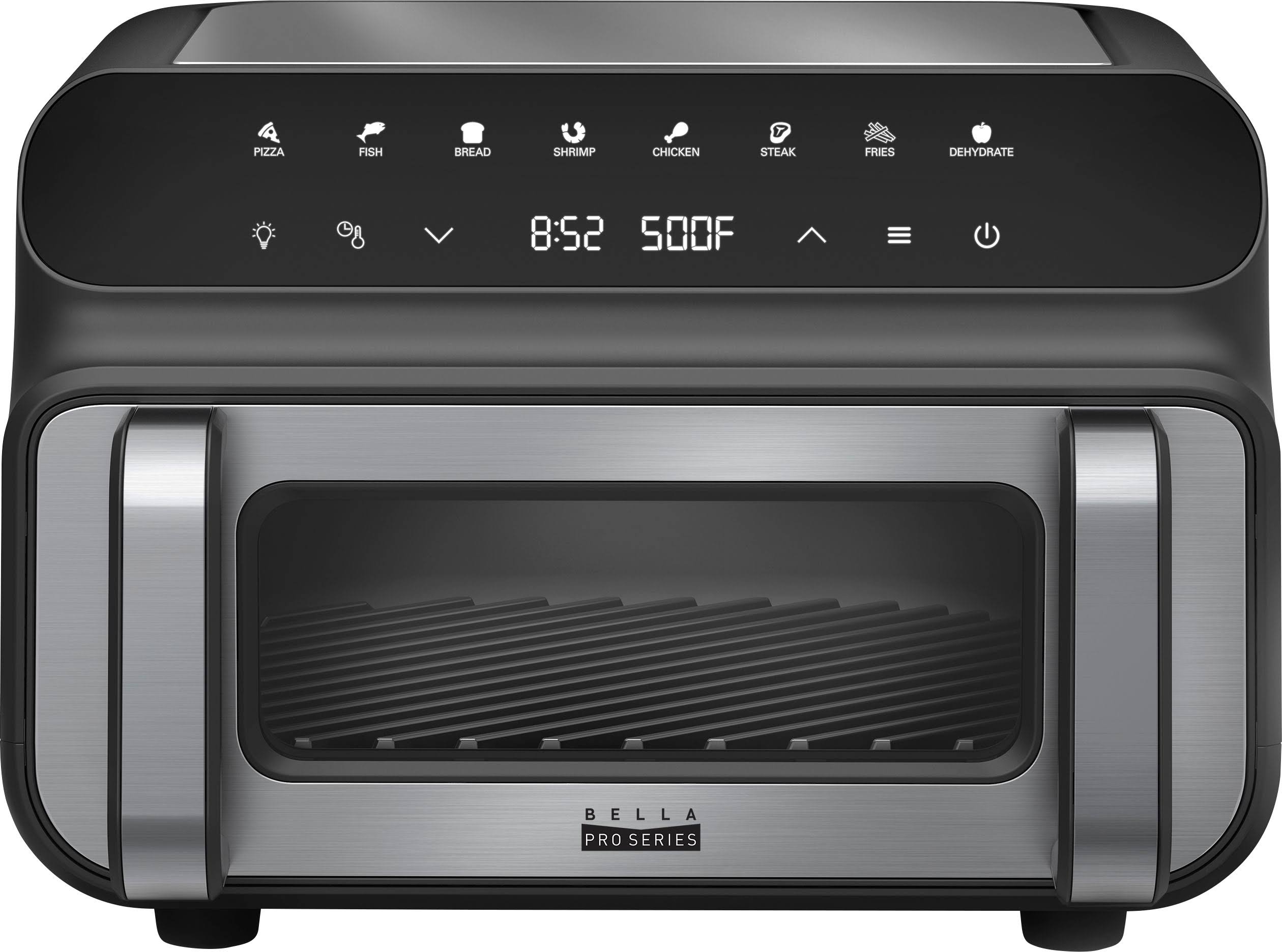 Bella Pro Series - 10.5-qt. 5-in-1 Indoor Grill and Air Fryer - Black