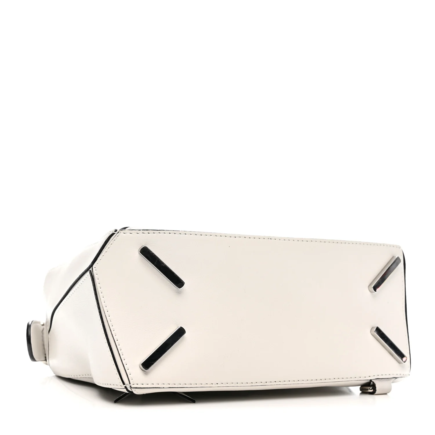 Calfskin Small Puzzle Bag White