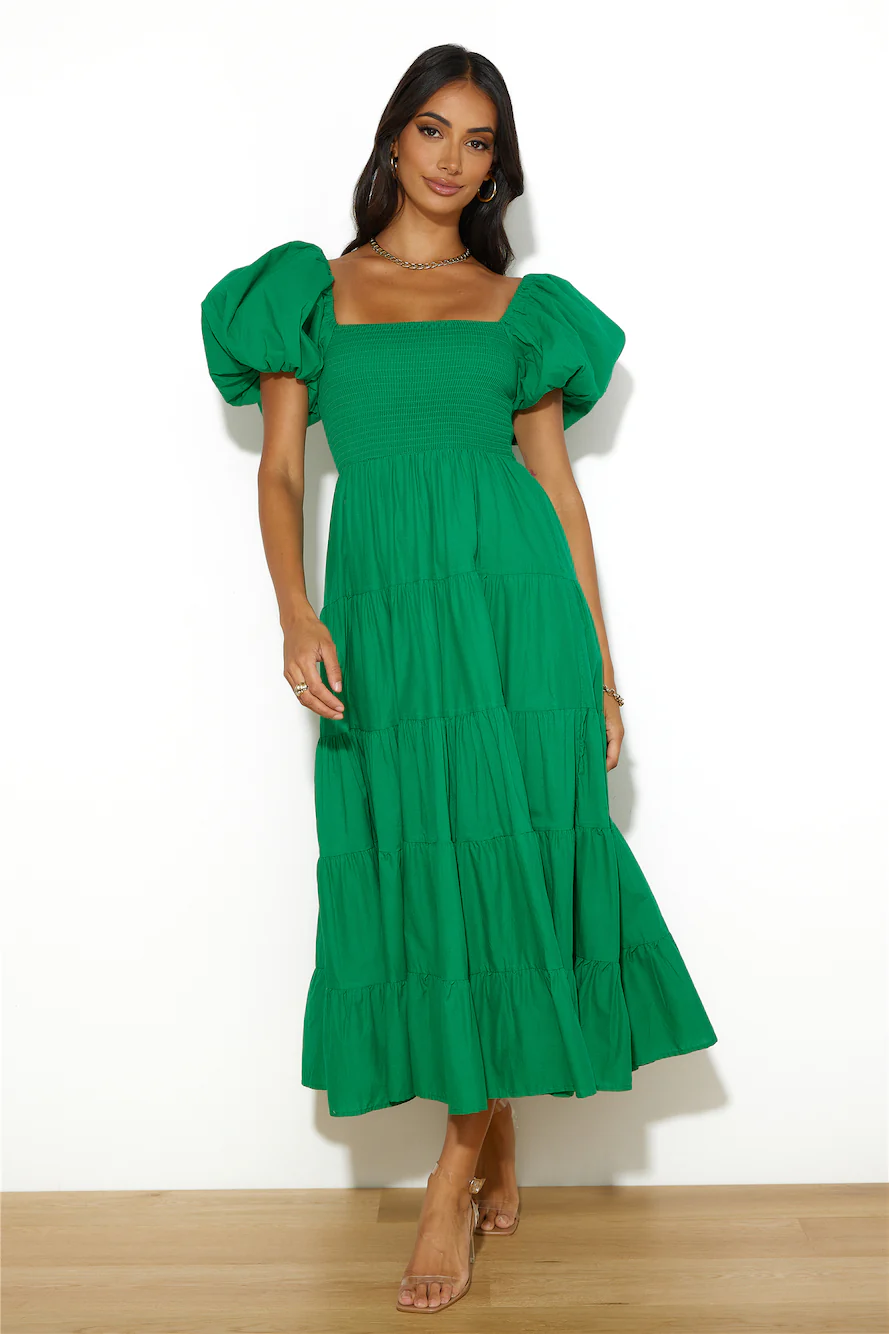 Lover Girl Maxi Dress Green
