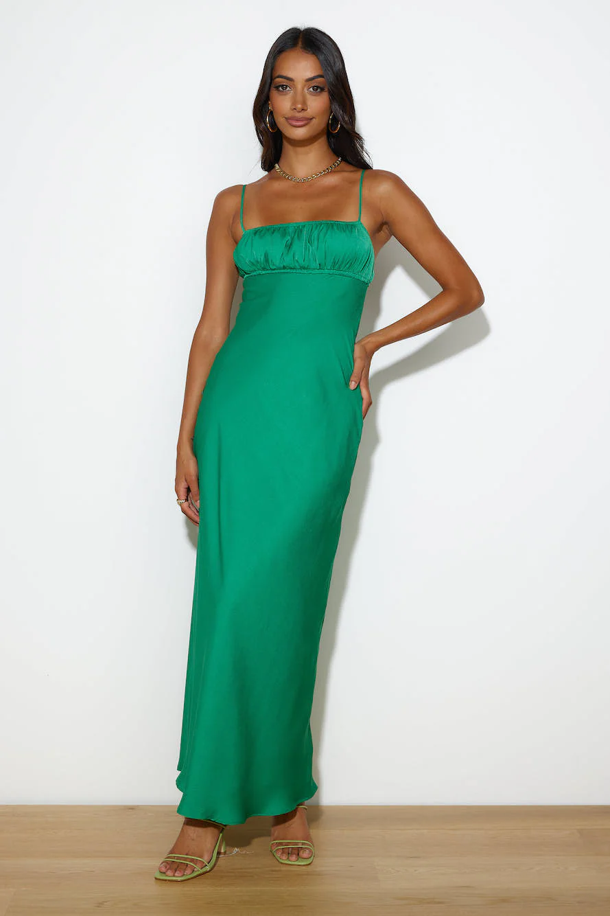 Pretty Lengths Maxi Dress Green