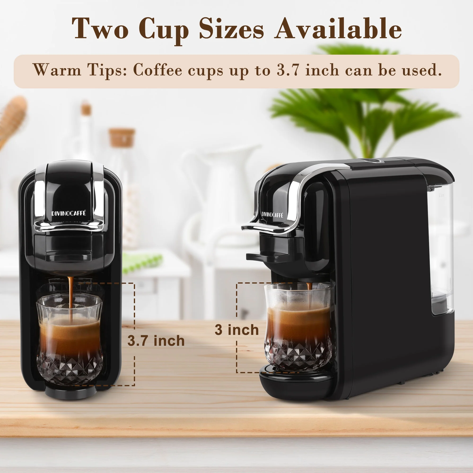 Espresso Maker for Nespresso Capsule, Lavazza Blue Capsule Coffee Powder, 19 Bar Pump Pressure Makes Authentic Espresso Coffee, Mini Espresso Coffee Machines with Removable Water Tank. - Image 4