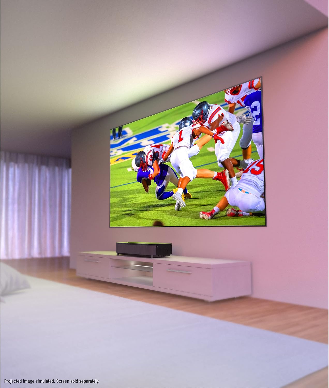 Epson EpiqVision Ultra LS800 Ultra Short Throw 3-Chip 3LCD Smart Streaming Laser Projector  4 000 Lumens  4K PRO-UHD  HDR  150