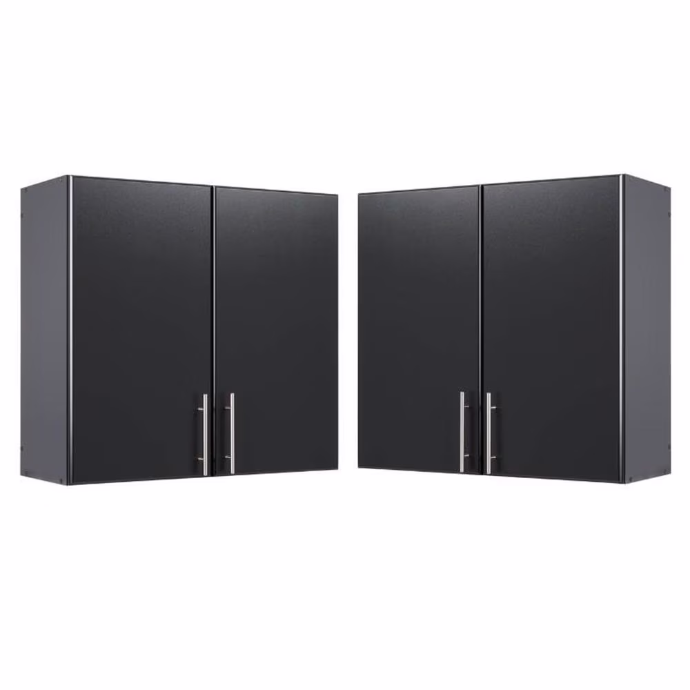 2 Piece Wood Wall Cabinet Set in White(White) Image 3