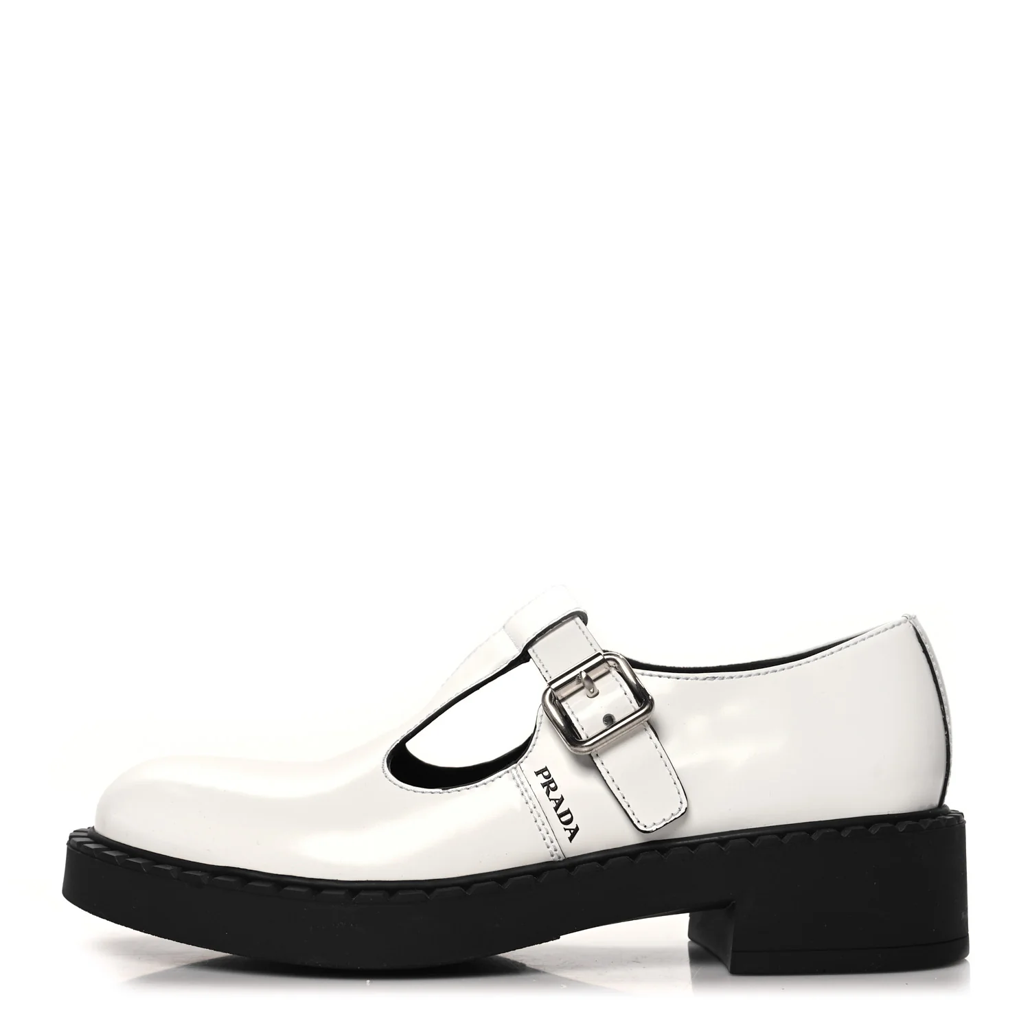Spazzolato Womens Mary Jane T Strap 40mm Loafers 39.5 White