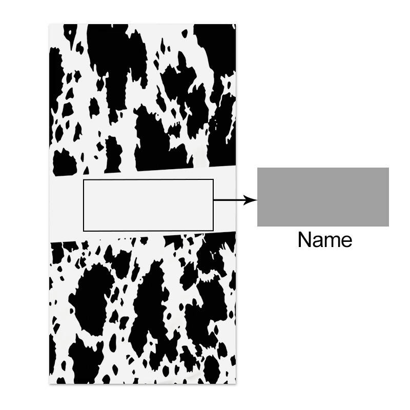 Personalized Beach Towel - Custom Cotton/Polyester Blend Pool Towel - Personalized with Your Name - Cow Print Color Elements - wanlinfang