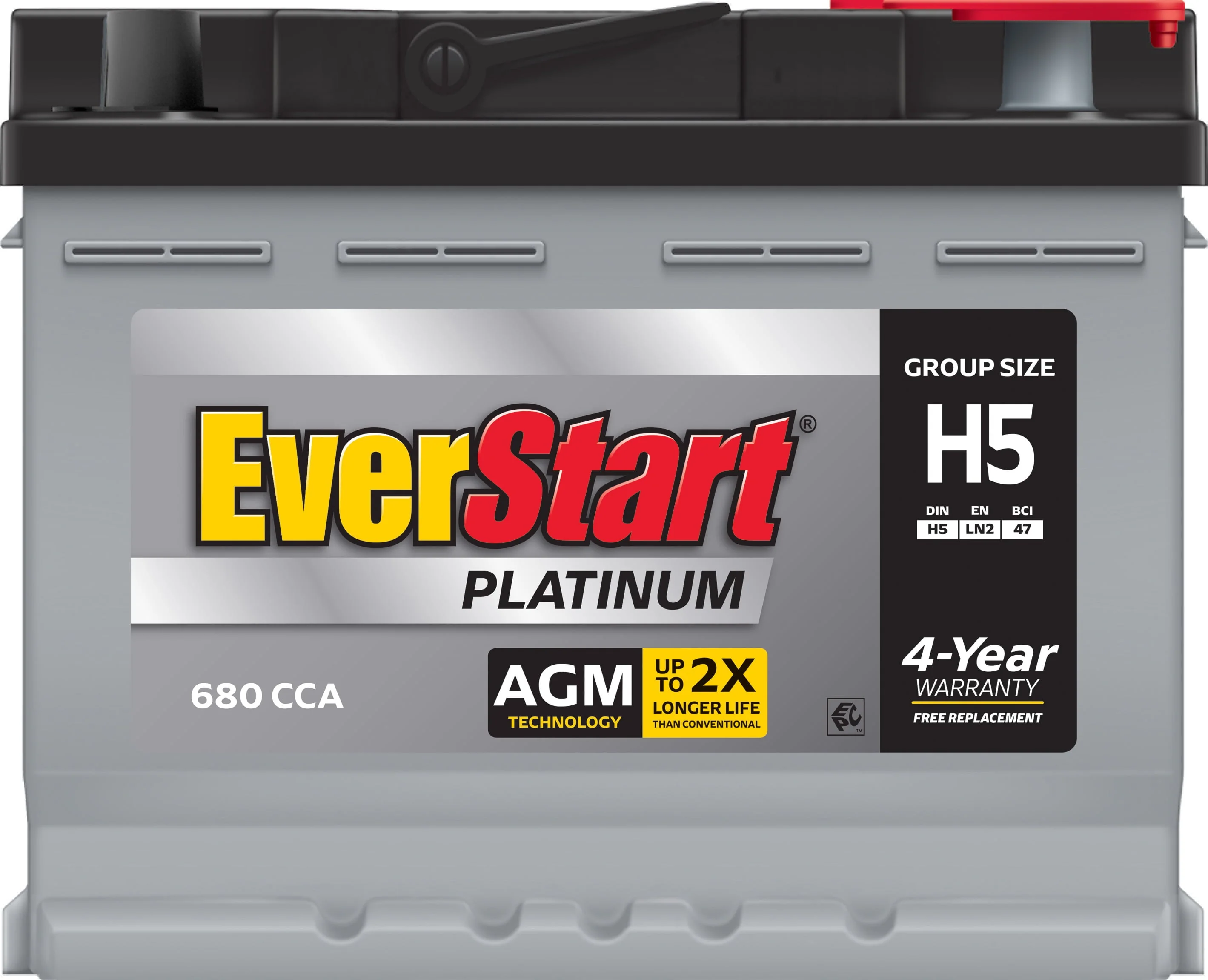 Platinum BOXED AGM Automotive Battery, Group Size H5 12 Volt, 680 CCA - Image 2
