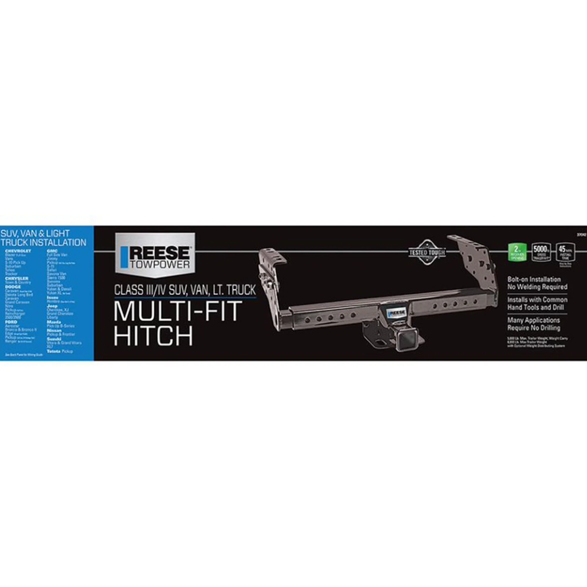 Reese Towpower Class III Trailer Tow Hitch w/ 2 In Receiver Tube - Image 4