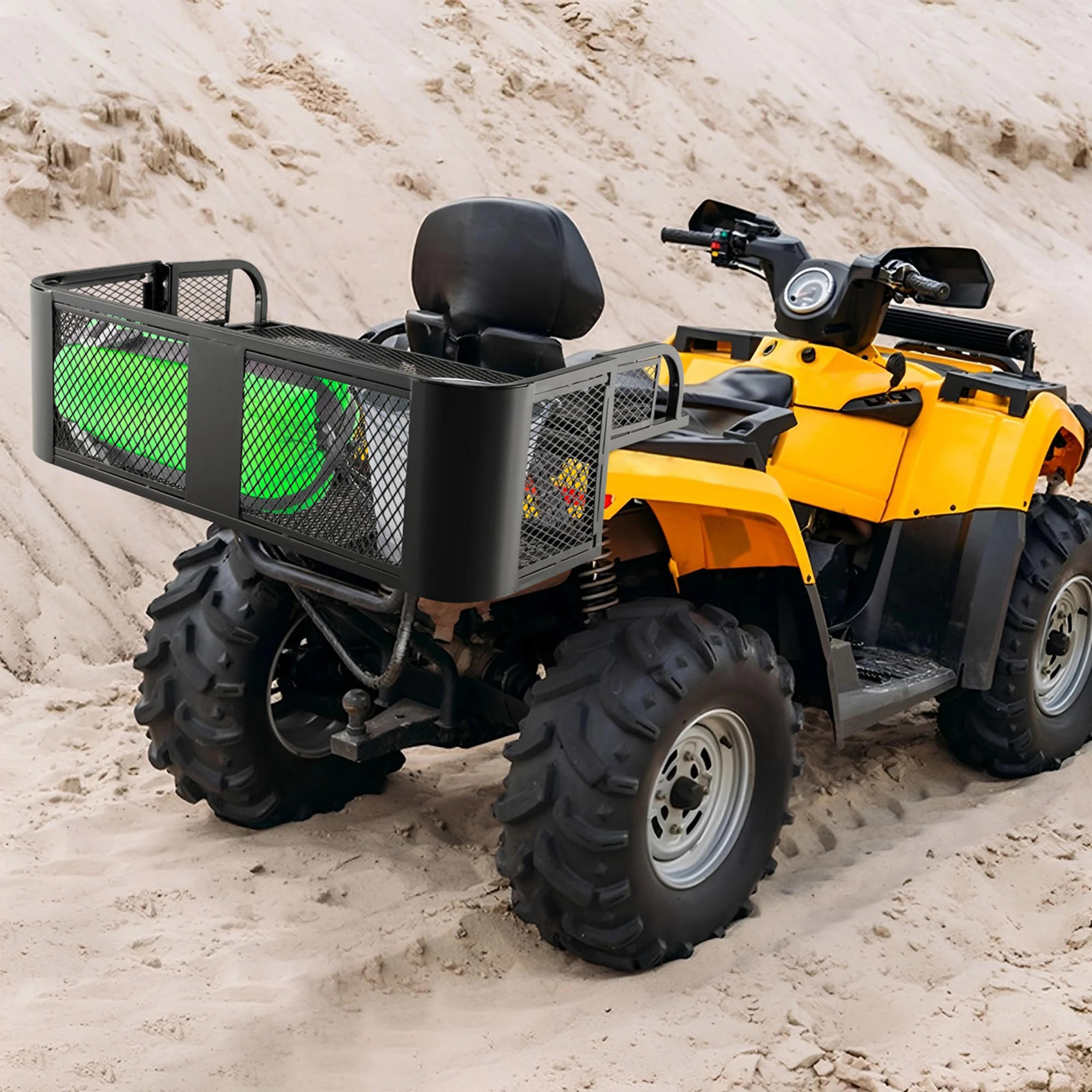 ATV UTV Universal Rear Drop Basket Rack Steel Cargo Hunting - Image 4
