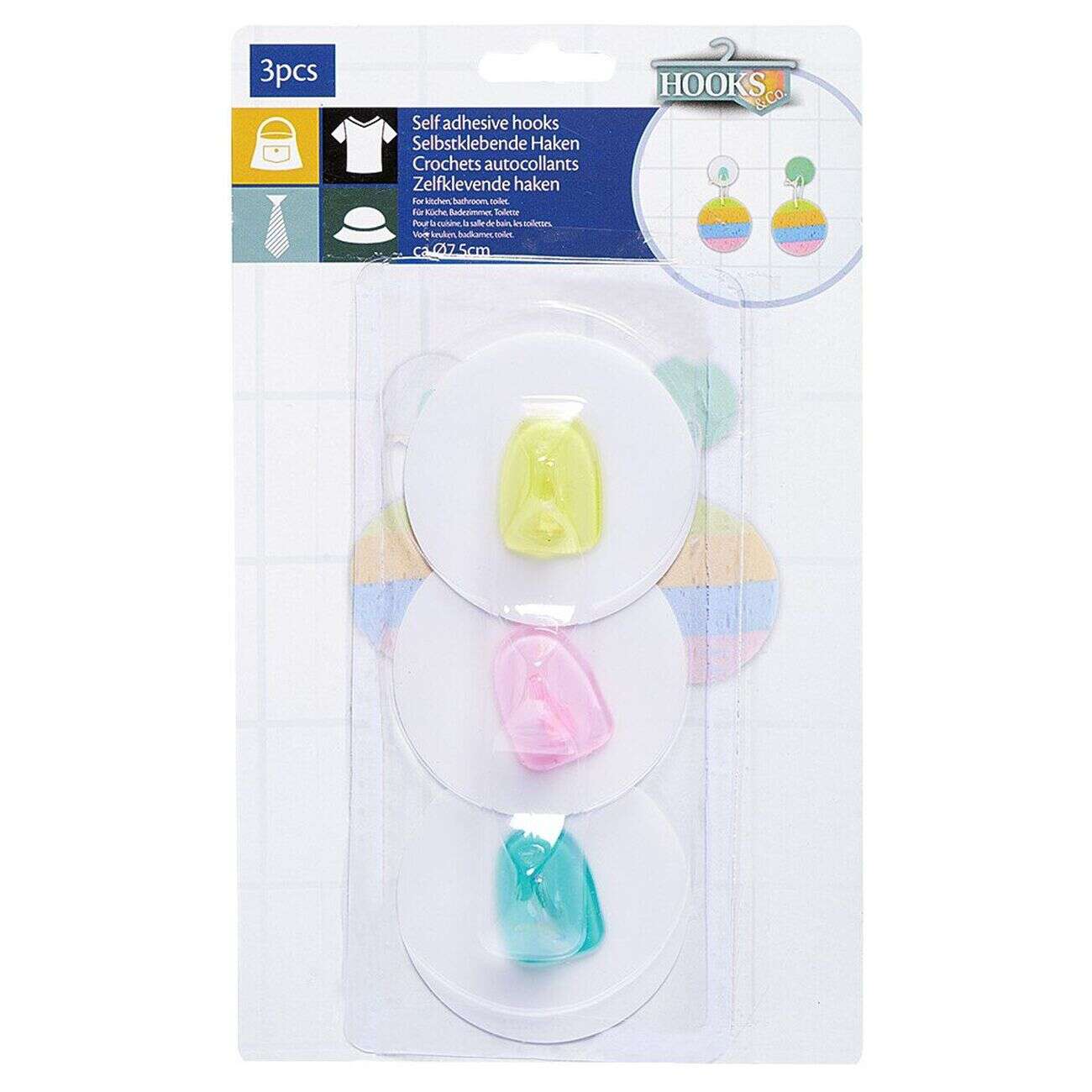 Crochet autocollant x3