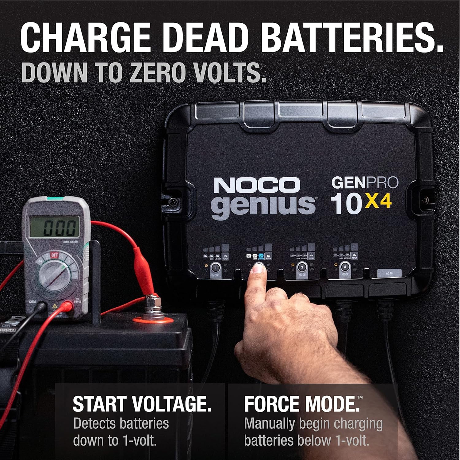 Genius GENPRO10X4: 4-Bank 40A (10A/Bank) 12V Onboard Battery Charger and Maintainer - Image 4