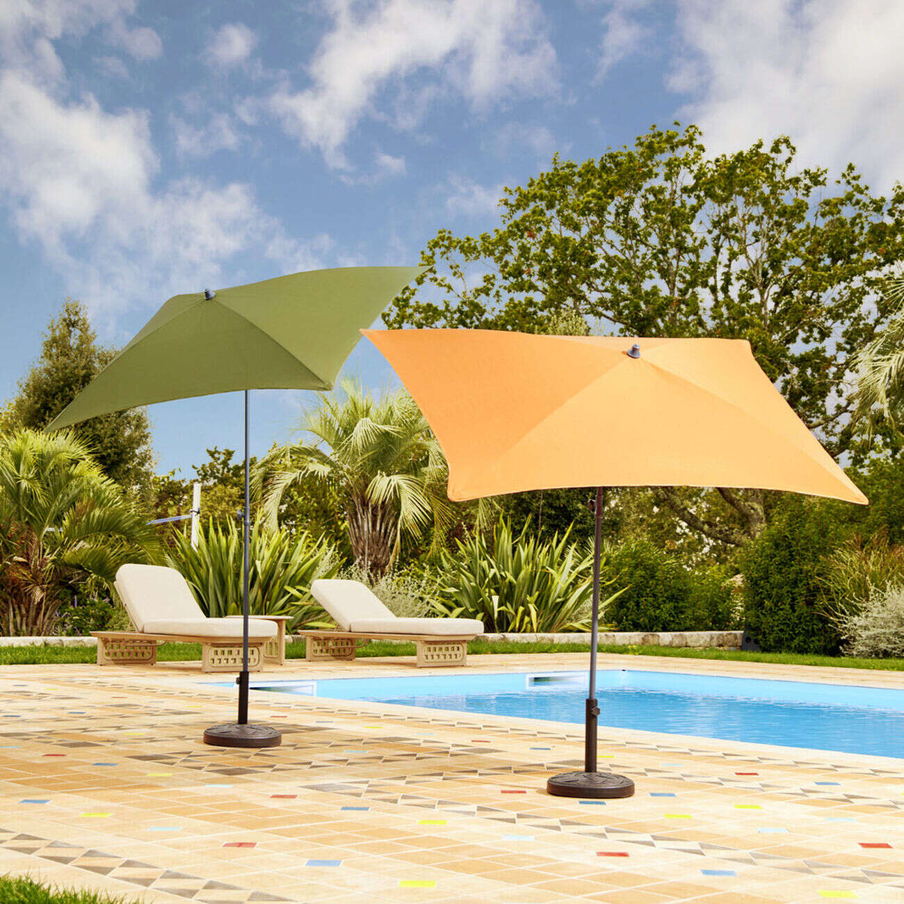 Pied de parasol rond plastique noir 12kg Ø35xH37cm