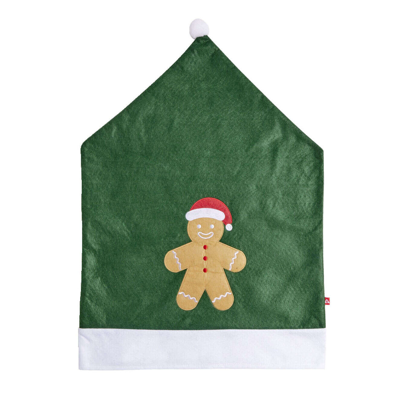 Housse de chaise Noël à pompon verte 48x70cm (2 modèles)