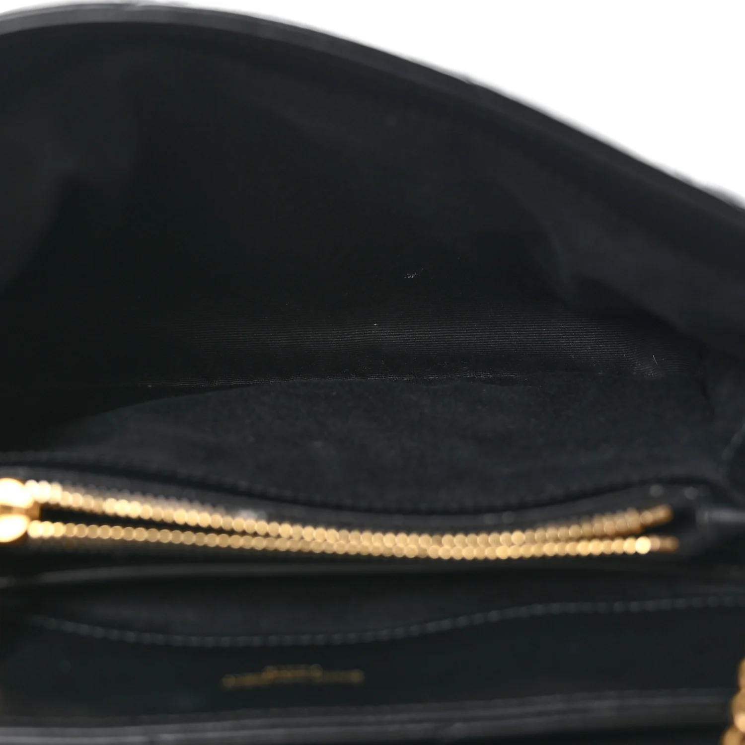 Calfskin Y Quilted Monogram Small Loulou Chain Satchel Black