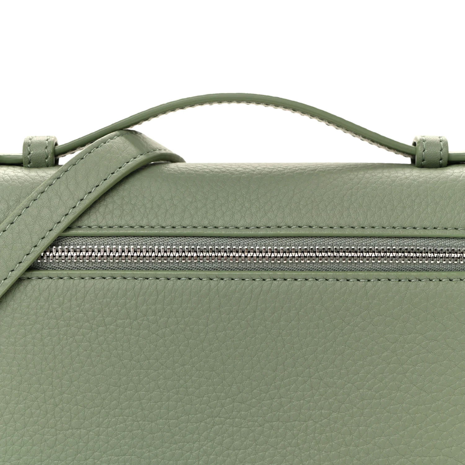 Grained Calfskin L19 Extra Pocket Pouch Sage Brush Leaves