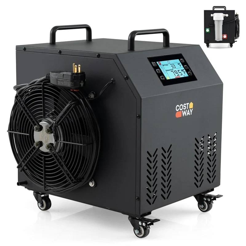 Ice Bath Chiller for Cold Plunge Tubs, 0.8HP Professional Cold Therapy Chiller with Wheels, WiFi App Control, Built-in Pump, 2 Filters & 3 Hoses