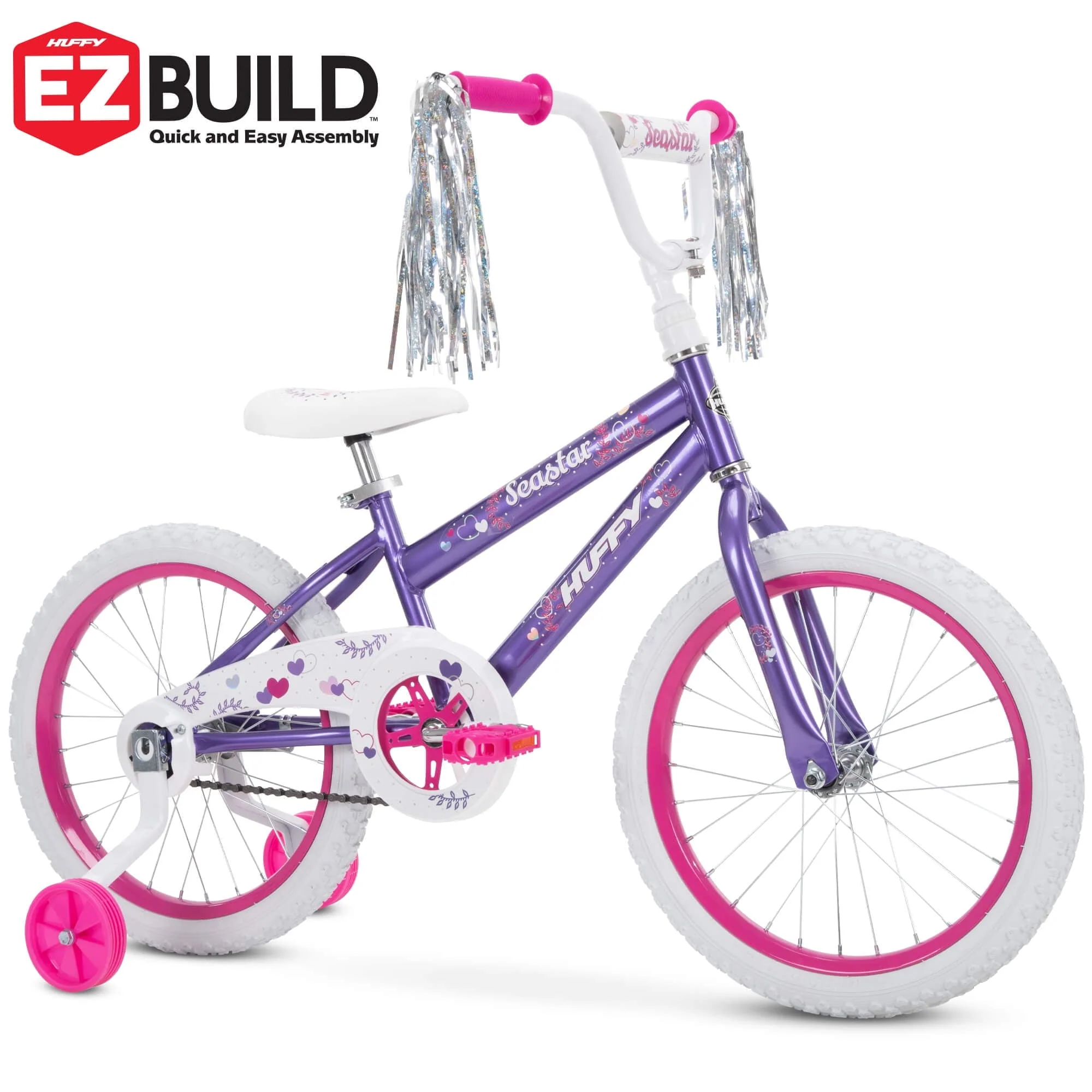 18 in Sea Star Kids Bike for Girls Ages 4 and up,Child, Metallic Purple Image 6