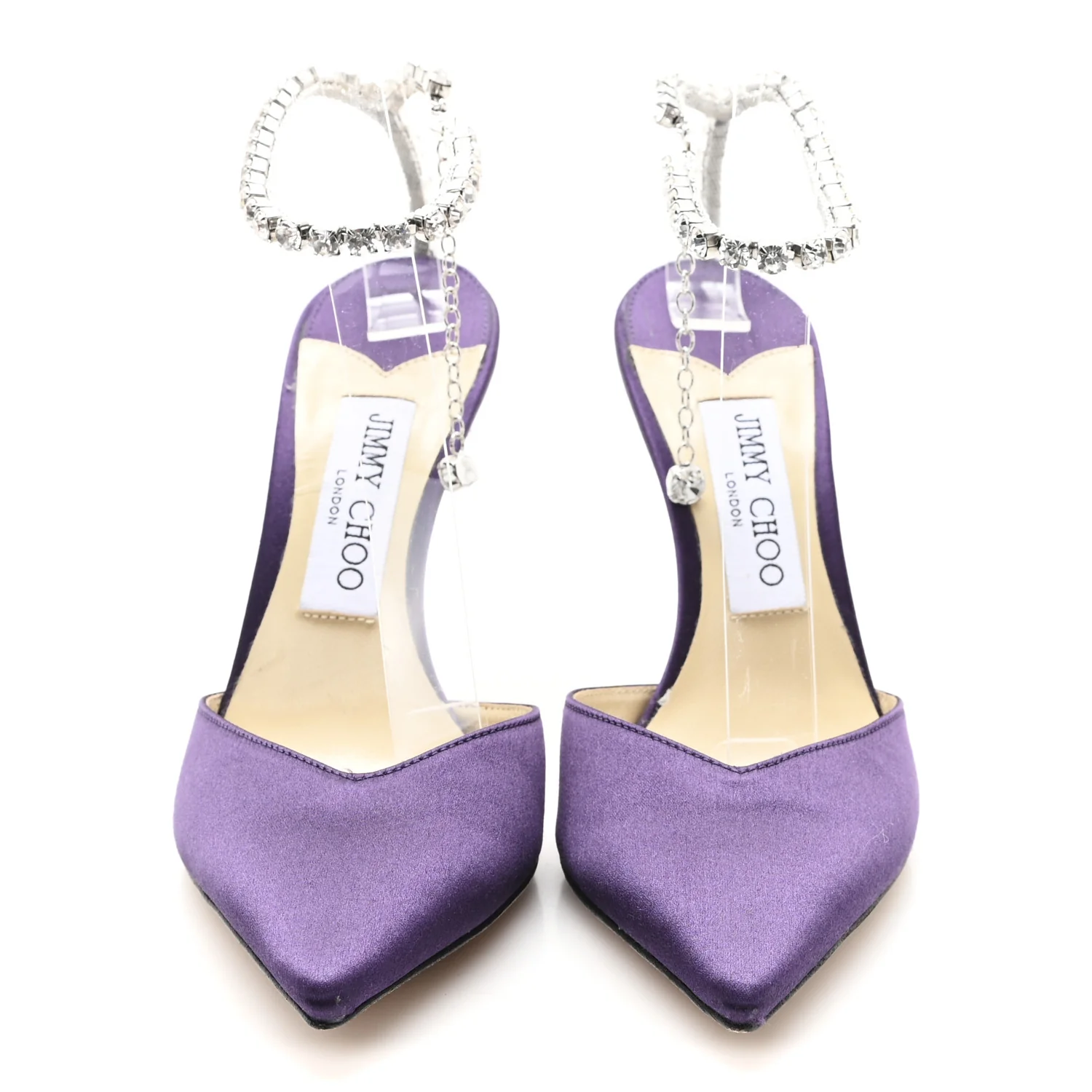 Satin Crystal Saeda 100 Pumps 36.5 Cassis