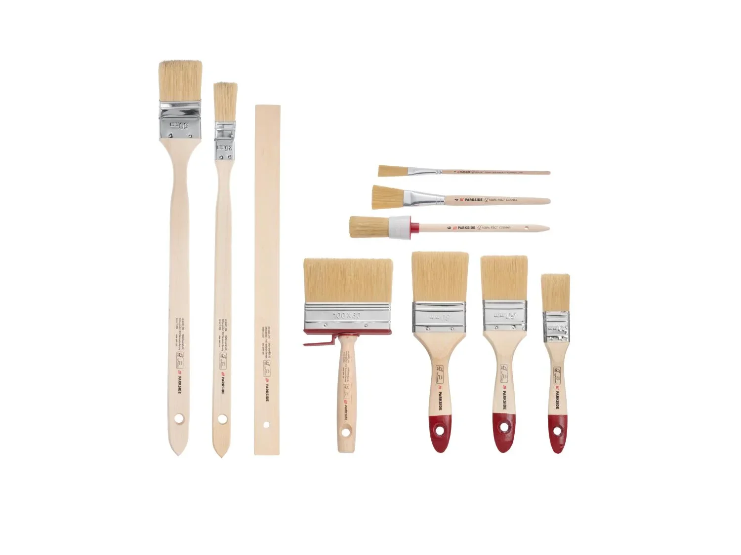PARKSIDE Set de pinceaux, 10 pices
